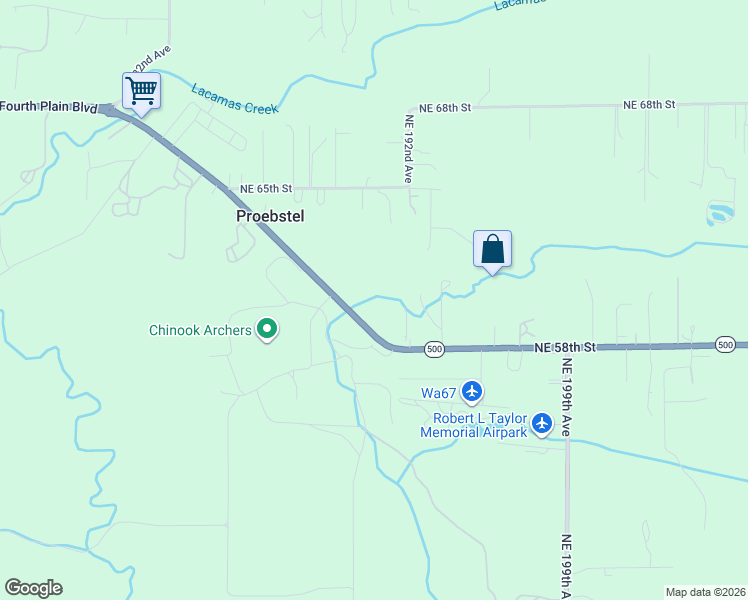 map of restaurants, bars, coffee shops, grocery stores, and more near 18924 Northeast Fourth Plain Boulevard in Vancouver