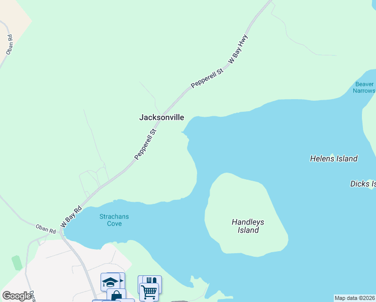 map of restaurants, bars, coffee shops, grocery stores, and more near 8997 Pepperell Street in Saint Peter's