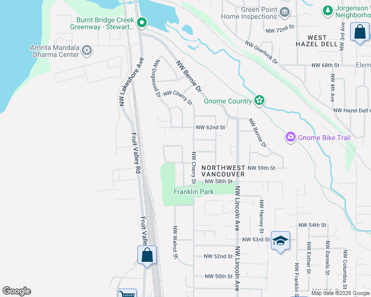 map of restaurants, bars, coffee shops, grocery stores, and more near 6015 Northwest Perthshire Road in Vancouver