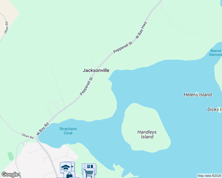 map of restaurants, bars, coffee shops, grocery stores, and more near 8997 Pepperell Street in Saint Peter's