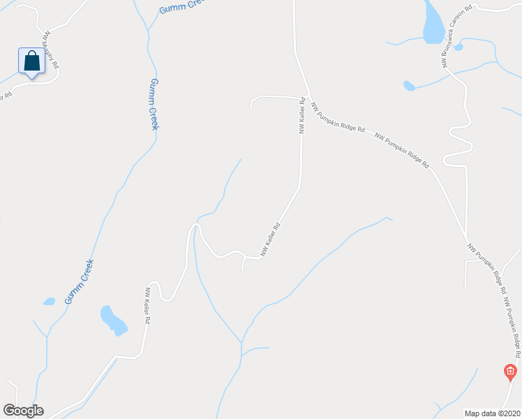 map of restaurants, bars, coffee shops, grocery stores, and more near 20037 Northwest Keller Road in North Plains