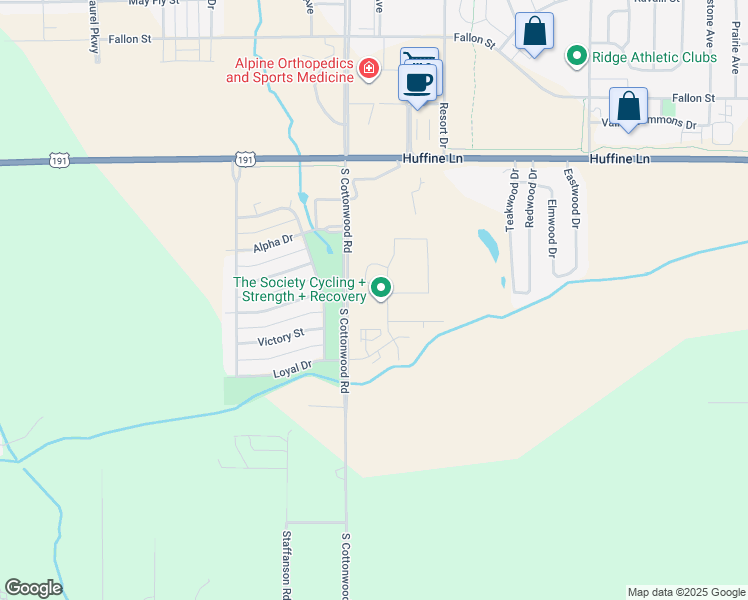 map of restaurants, bars, coffee shops, grocery stores, and more near 5122 South Cottonwood Road in Bozeman