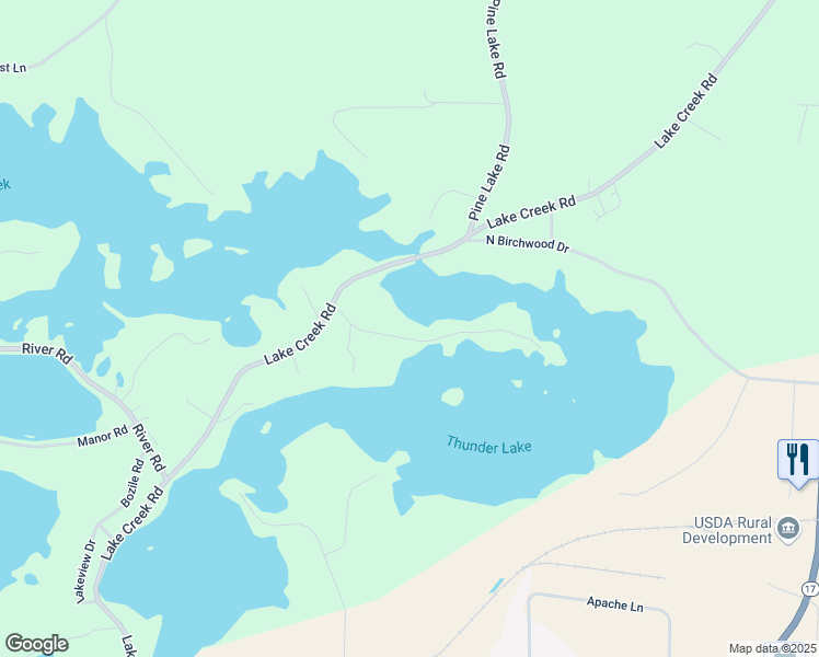 map of restaurants, bars, coffee shops, grocery stores, and more near 4978 Isle View Drive in Rhinelander