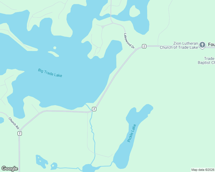 map of restaurants, bars, coffee shops, grocery stores, and more near 12088 County Road Z in Grantsburg