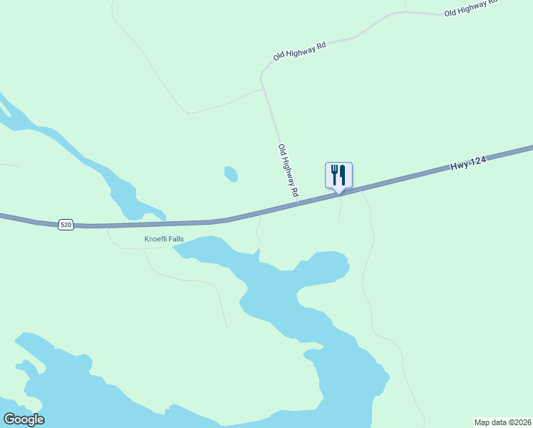 map of restaurants, bars, coffee shops, grocery stores, and more near 5403a Highway 124 in Magnetawan