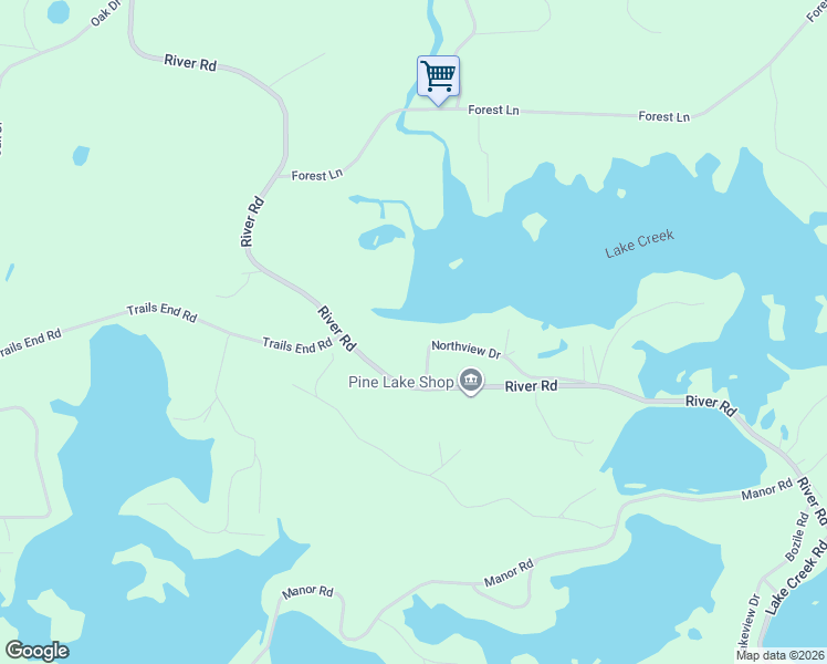 map of restaurants, bars, coffee shops, grocery stores, and more near 4215 Northview Drive in Rhinelander