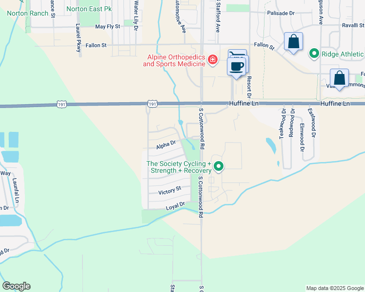 map of restaurants, bars, coffee shops, grocery stores, and more near 4801 Alpha Drive in Bozeman