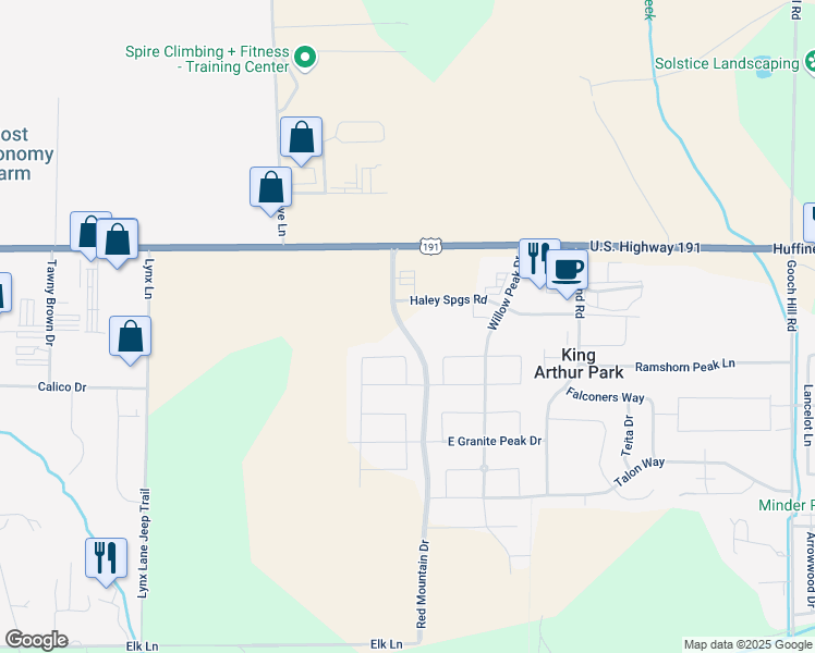 map of restaurants, bars, coffee shops, grocery stores, and more near 56 Rowland Road in Bozeman