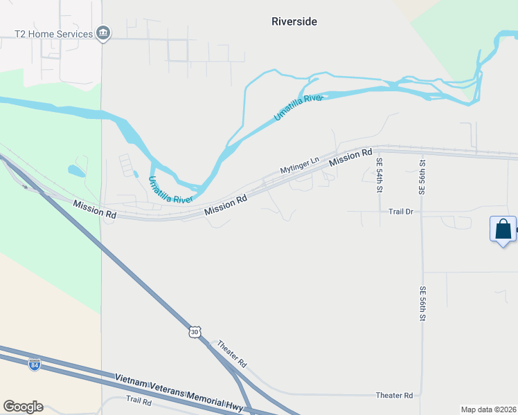 map of restaurants, bars, coffee shops, grocery stores, and more near 73426 Memory Lane in Pendleton