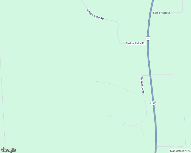 map of restaurants, bars, coffee shops, grocery stores, and more near W7576 Thompson North in Pembine