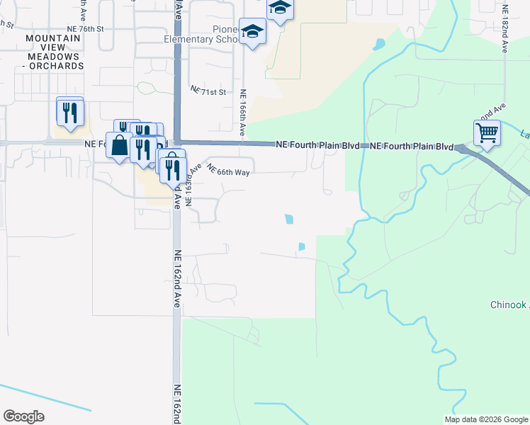 map of restaurants, bars, coffee shops, grocery stores, and more near 6233 Northeast 162nd Avenue in Vancouver