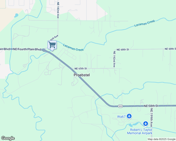 map of restaurants, bars, coffee shops, grocery stores, and more near 18709 Northeast 65th Street in Vancouver