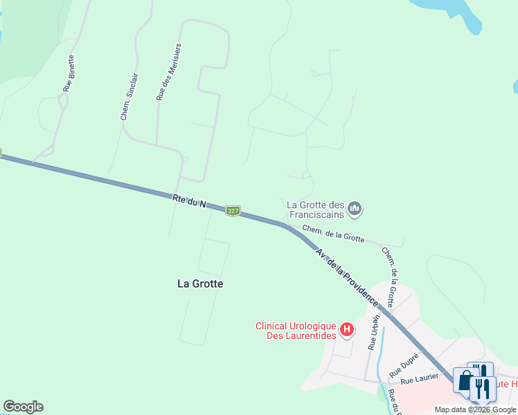 map of restaurants, bars, coffee shops, grocery stores, and more near 244 Route du Nord in Brownsburg