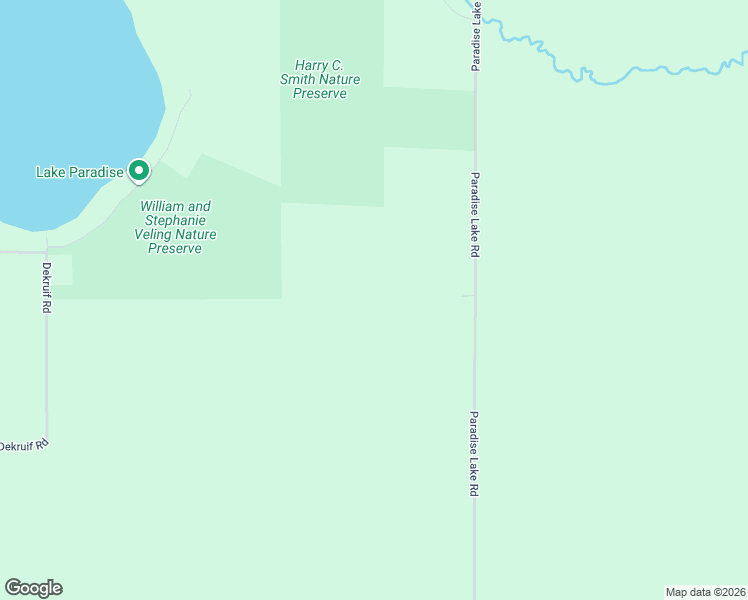 map of restaurants, bars, coffee shops, grocery stores, and more near 14325 Paradise Lake Road in Levering