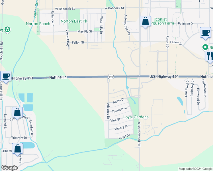 map of restaurants, bars, coffee shops, grocery stores, and more near 811 Advance Drive in Bozeman