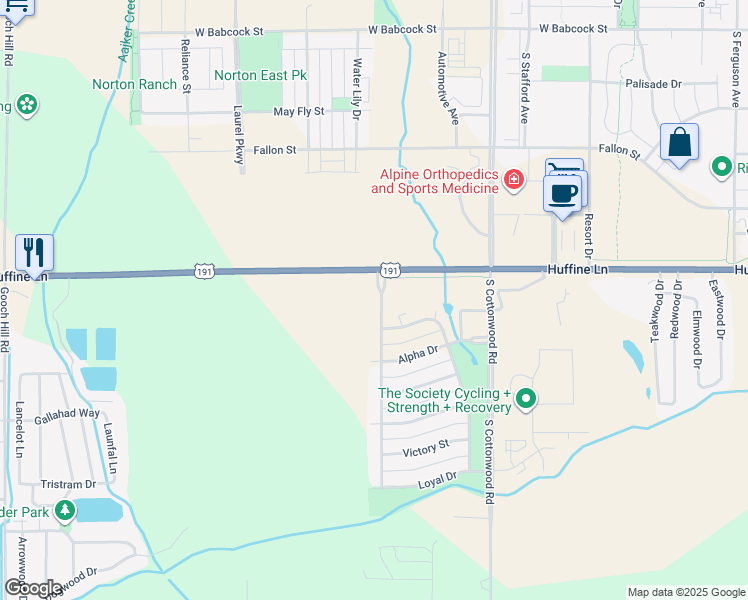 map of restaurants, bars, coffee shops, grocery stores, and more near 811 Advance Drive in Bozeman