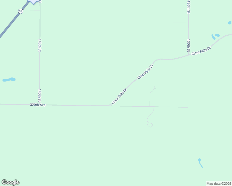 map of restaurants, bars, coffee shops, grocery stores, and more near 1349 Clam Falls Drive in Frederic