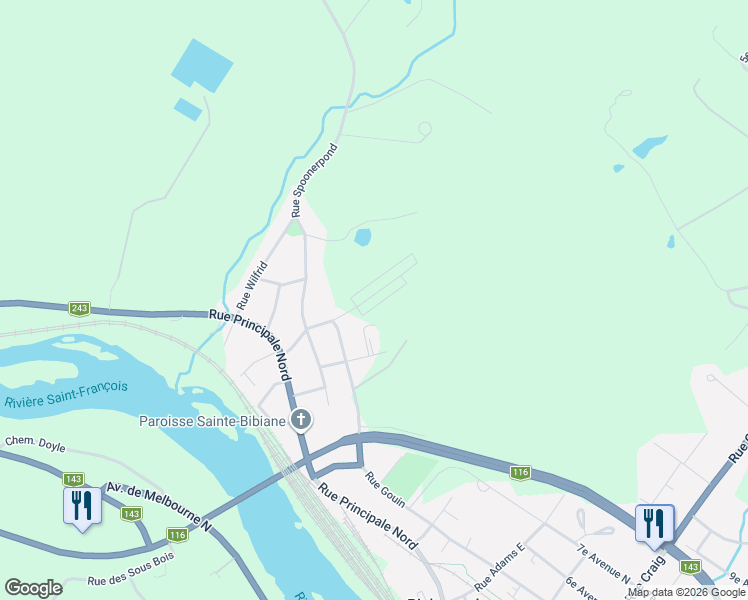 map of restaurants, bars, coffee shops, grocery stores, and more near 359 Rue Roger Martel in Richmond