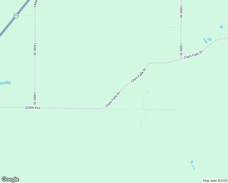 map of restaurants, bars, coffee shops, grocery stores, and more near 1349 Clam Falls Drive in Frederic