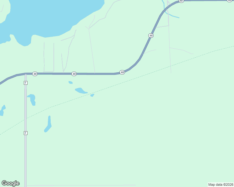 map of restaurants, bars, coffee shops, grocery stores, and more near 16297 Wisconsin 48 in Birchwood