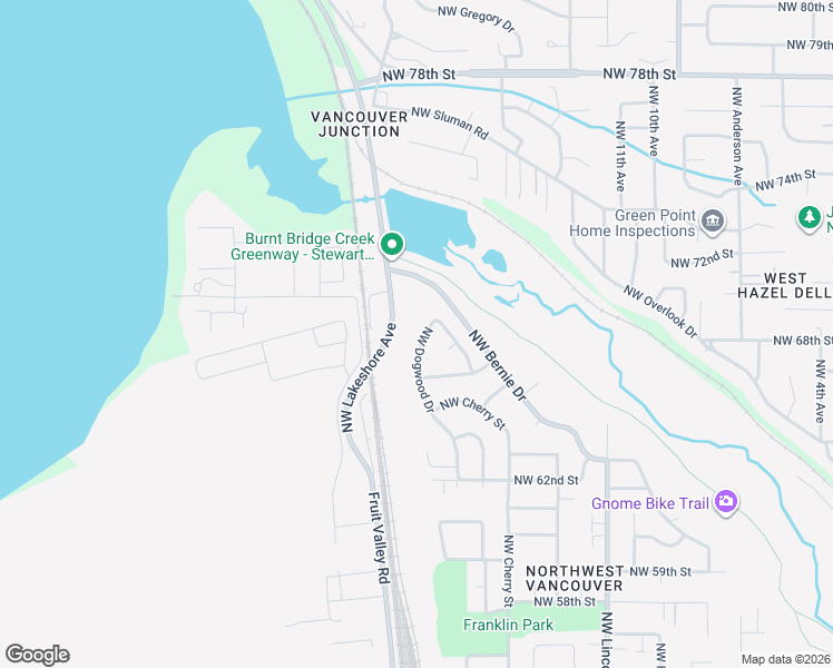 map of restaurants, bars, coffee shops, grocery stores, and more near 6804 Northwest Dogwood Drive in Vancouver