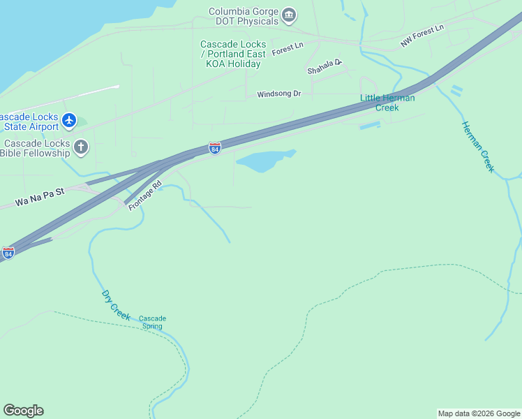 map of restaurants, bars, coffee shops, grocery stores, and more near 740 Frontage Road in Cascade Locks
