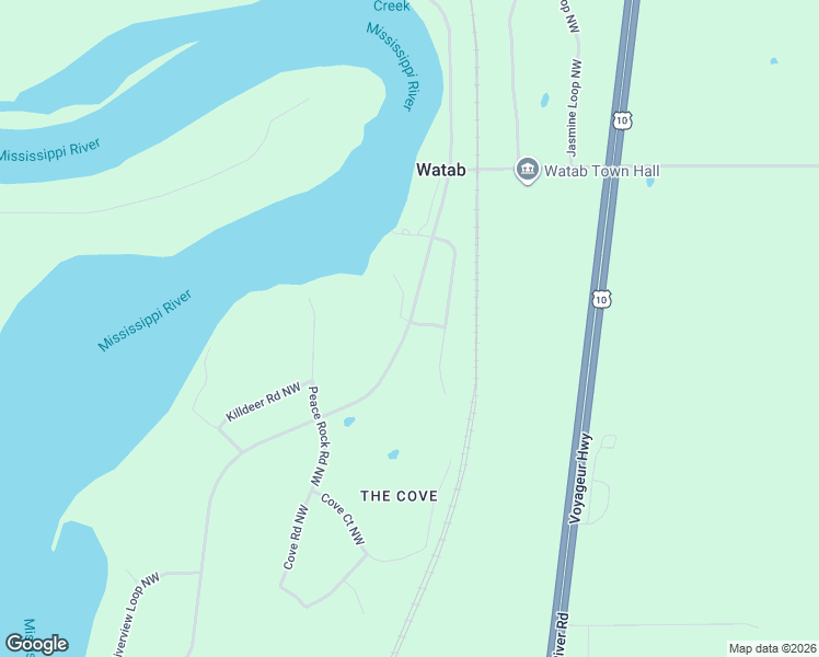 map of restaurants, bars, coffee shops, grocery stores, and more near 7165 Northeast River Road in Sauk Rapids