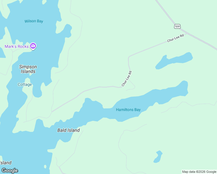 map of restaurants, bars, coffee shops, grocery stores, and more near Chur-Lee Road in Parry Sound District
