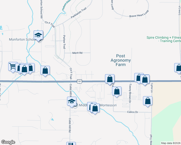 map of restaurants, bars, coffee shops, grocery stores, and more near 8291-8333 Huffine Lane in Bozeman