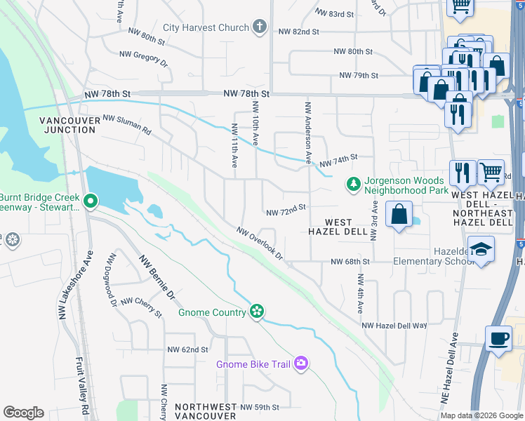 map of restaurants, bars, coffee shops, grocery stores, and more near 808 Northwest 10th Avenue in Vancouver