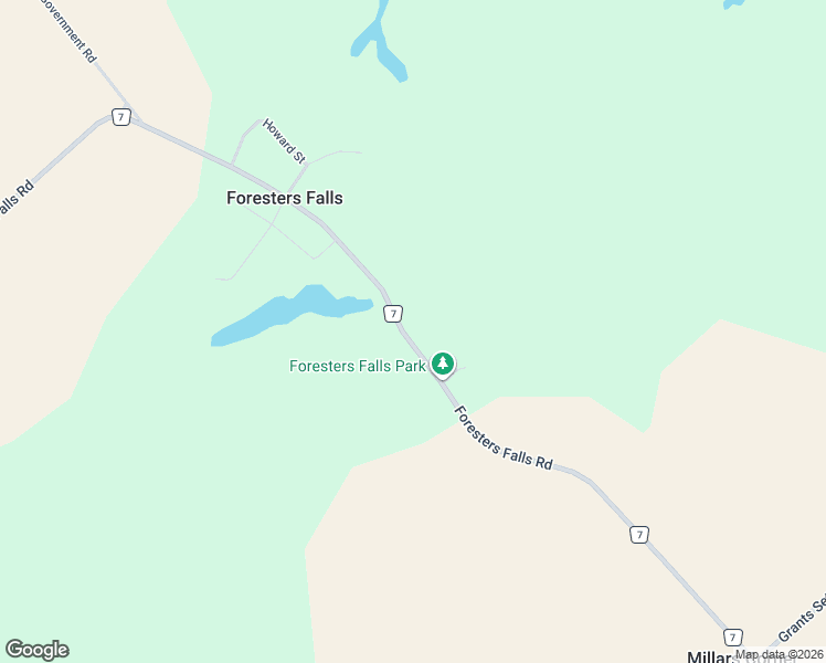 map of restaurants, bars, coffee shops, grocery stores, and more near 2113 Foresters Falls Road in Whitewater Region