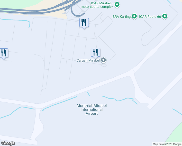 map of restaurants, bars, coffee shops, grocery stores, and more near 12550 Rue Service A 4 in Mirabel