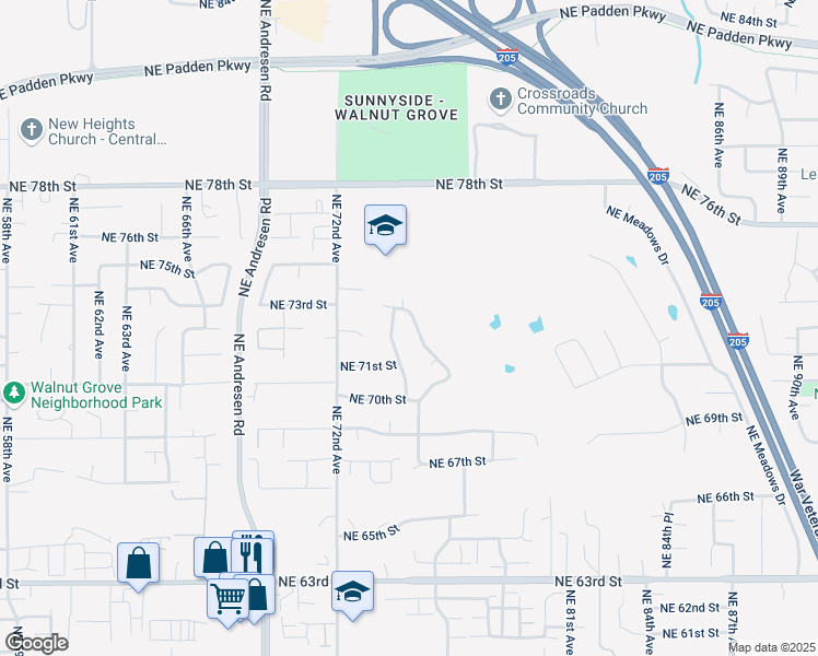 map of restaurants, bars, coffee shops, grocery stores, and more near 7214 Northeast Fairway Avenue in Vancouver
