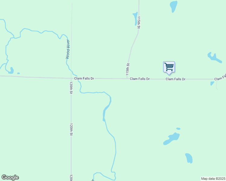 map of restaurants, bars, coffee shops, grocery stores, and more near 1172A Clam Falls Drive in Frederic