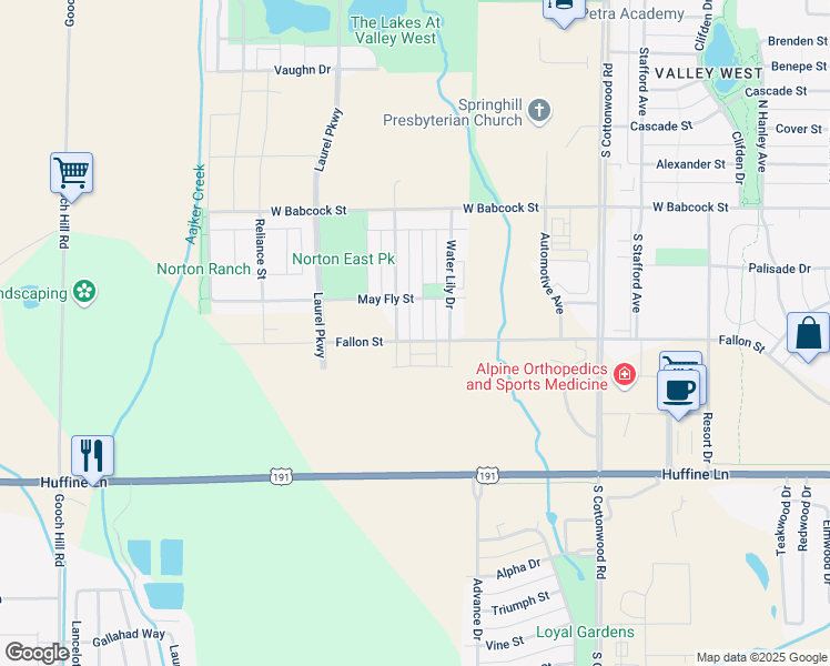 map of restaurants, bars, coffee shops, grocery stores, and more near 395 Stone Fly Drive in Bozeman