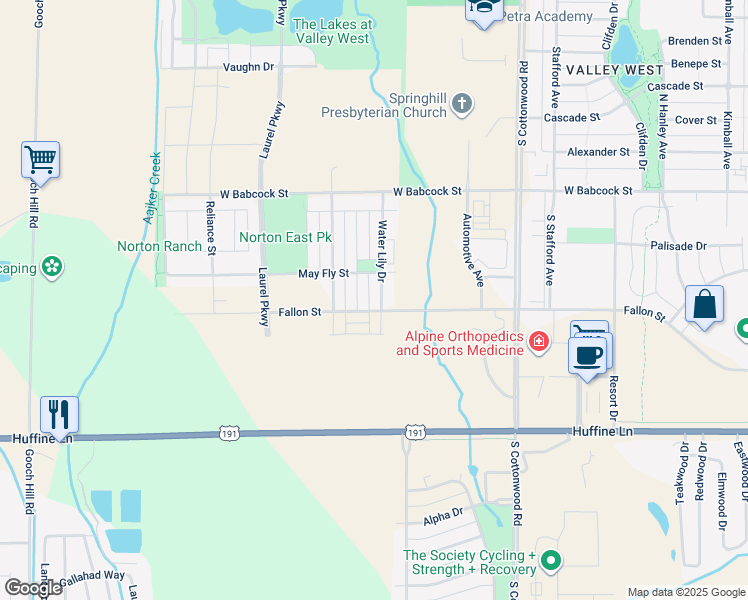 map of restaurants, bars, coffee shops, grocery stores, and more near 390 Stone Fly Drive in Bozeman