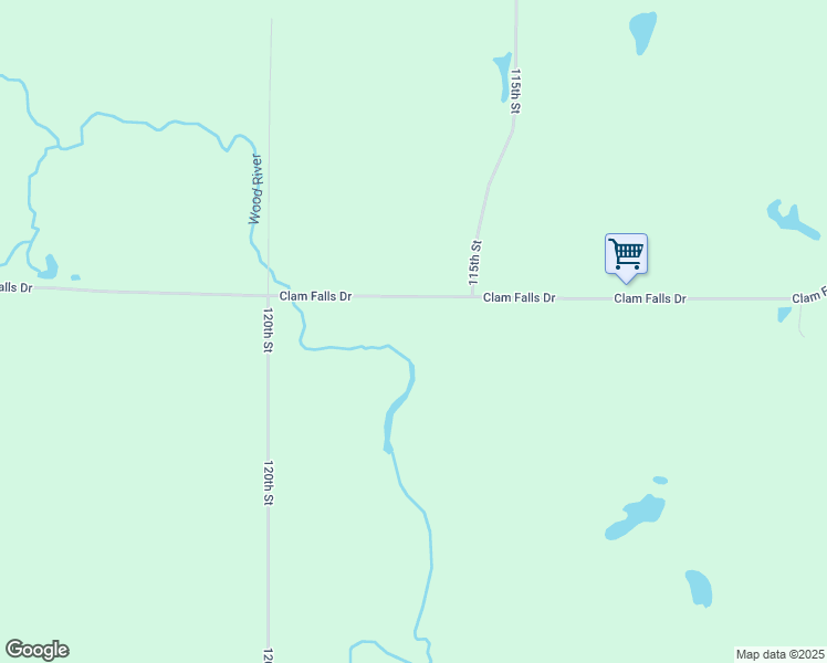 map of restaurants, bars, coffee shops, grocery stores, and more near 1172A Clam Falls Drive in Frederic