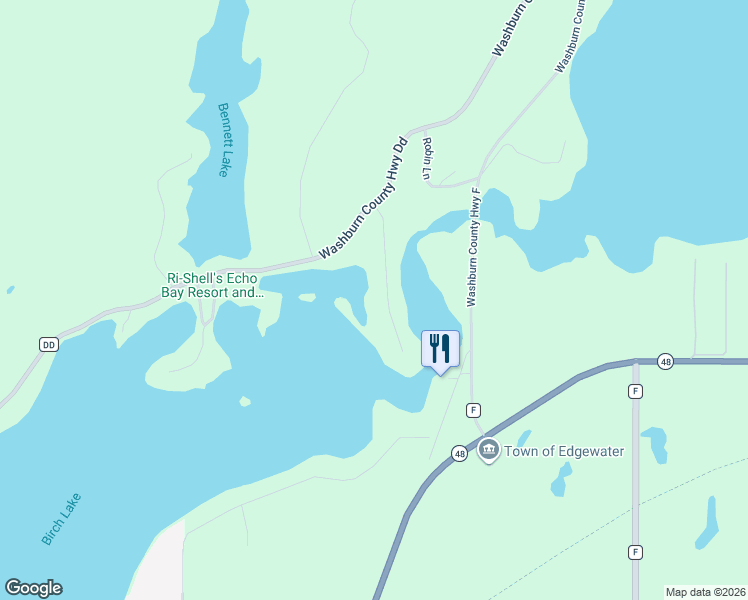 map of restaurants, bars, coffee shops, grocery stores, and more near 1133 North Hillside Lane in Birchwood