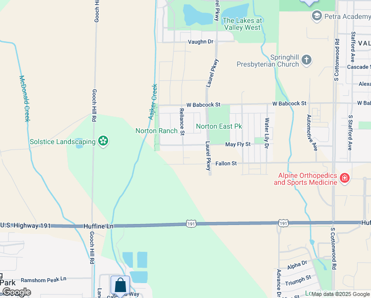 map of restaurants, bars, coffee shops, grocery stores, and more near 8553 Huffine Lane in Bozeman