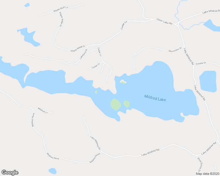map of restaurants, bars, coffee shops, grocery stores, and more near 4335 Cedar Lane in Rhinelander