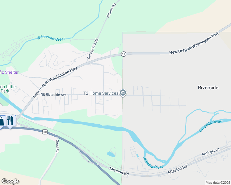 map of restaurants, bars, coffee shops, grocery stores, and more near 415 Northeast 37th Street in Pendleton