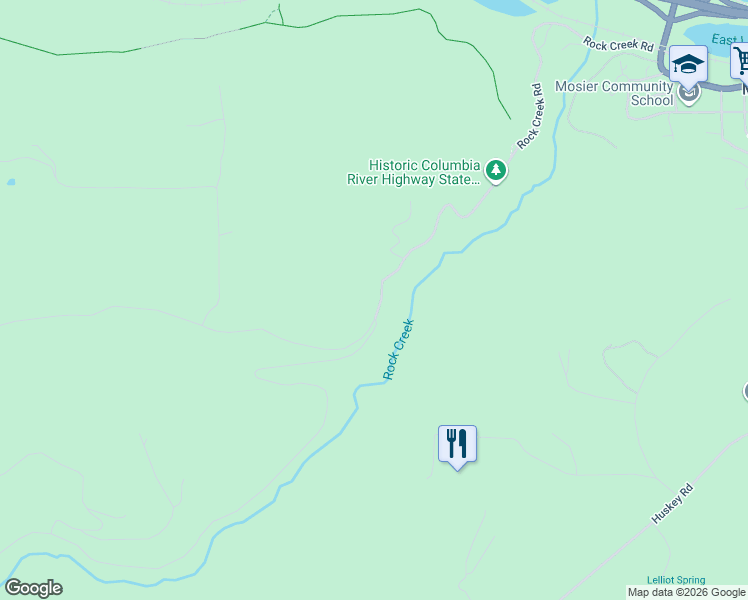map of restaurants, bars, coffee shops, grocery stores, and more near 1717 Hood River Road in Mosier