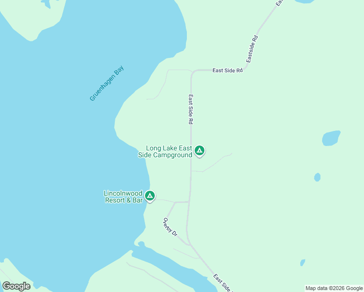 map of restaurants, bars, coffee shops, grocery stores, and more near N1183 East Side Road in Birchwood