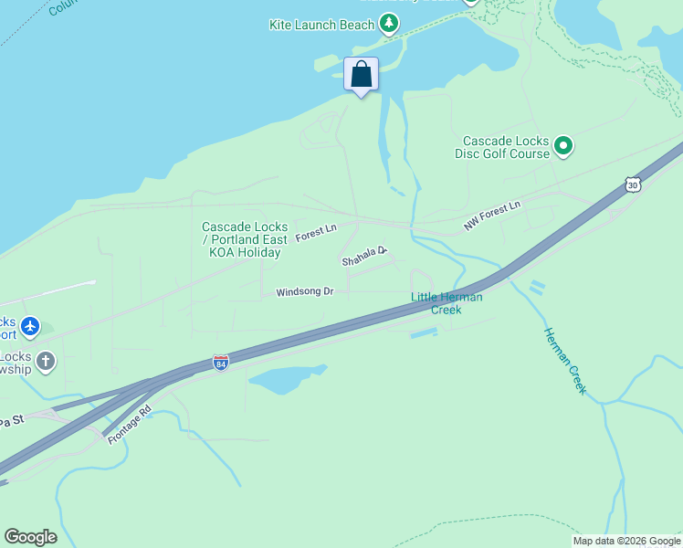 map of restaurants, bars, coffee shops, grocery stores, and more near in Cascade Locks