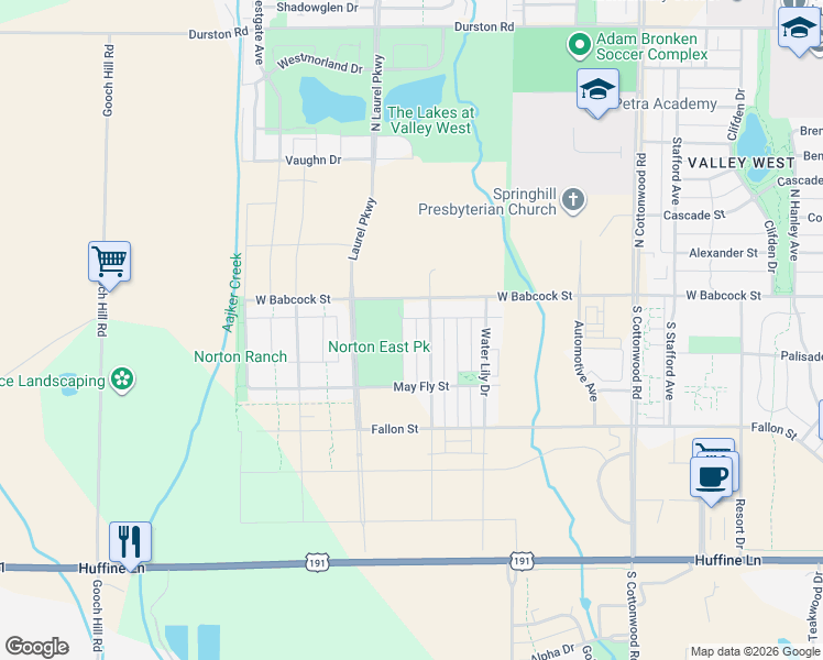 map of restaurants, bars, coffee shops, grocery stores, and more near 5191 Dragon Fly Street in Bozeman
