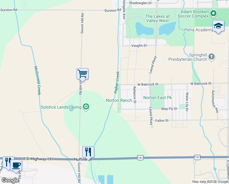 map of restaurants, bars, coffee shops, grocery stores, and more near 105 Reliance St in Bozeman