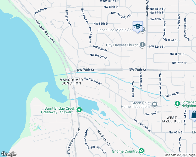 map of restaurants, bars, coffee shops, grocery stores, and more near Northwest 16th Avenue in Vancouver