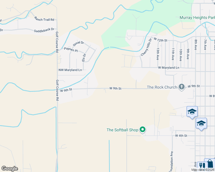 map of restaurants, bars, coffee shops, grocery stores, and more near 1603 West 9th Street in Laurel