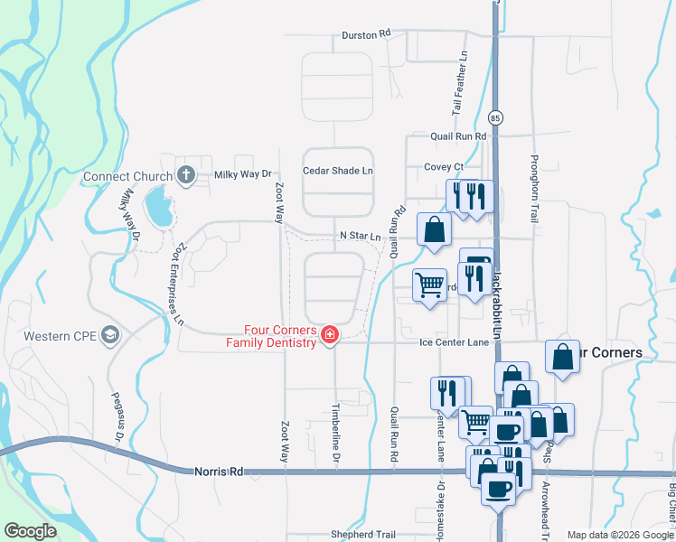 map of restaurants, bars, coffee shops, grocery stores, and more near 229 Timberview Circle in Bozeman