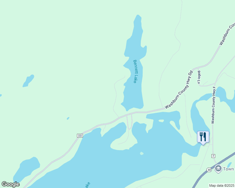 map of restaurants, bars, coffee shops, grocery stores, and more near 1226 Bennett Bay Trail in Birchwood